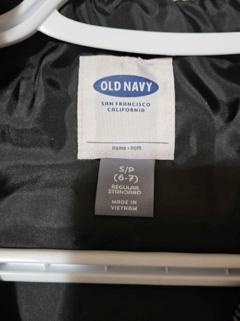 Old Navy Black Jacket with Cream Sherpa Collar - Picture 3 of 3